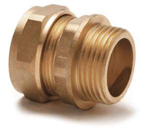 Center Compression Fittings -  Tradefix Straight Compression Male Iron Spigot Connector 22mm X 3/4inch